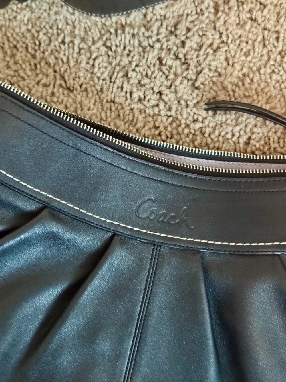 Coach - Black Leather Shoulder Bag